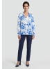 Usha Women Blouse in Blue White