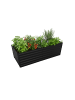 relaxdays Hochbeet in Schwarz - (B)200 x (H)60 x (T)100 cm