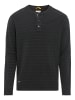 Camel Active Langarm Henleyshirt aus reiner Baumwolle in Schwarz