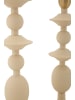 Mauro Ferretti Set aus 2 cremefarbenen und goldfarbenen Kerzenhaltern aus Metall