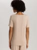 Hanro T-Shirt Natural Elegance in toffee melange