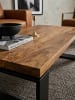 KADIMA DESIGN Couchtisch | Sheesham, 115x60x35cm, Metallgestell