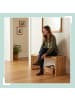relaxdays Sitzbank in Natur - (B)90 x (H)43 x (T)33 cm