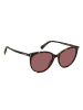 Polaroid Frauen Sonnenbrille Katzenaugen Braun