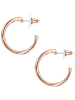 Lulu & Jane Creolen aus Metall-Legierung mit Glaskristall in roségold