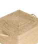 Beliani Pouf DHADAR in Naturfarben/Beige - (W) 45 x (H) 30 x (L) 45 cm