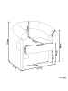 Beliani Sessel ILBRO in Weiß/Braun - (W) 77 x (H) 76 x (L) 68 cm