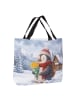 Mr. & Mrs. Panda Tasche Pinguin Winter Pommes Design ohne Spruch in Weiß