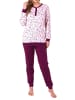 NORMANN r interlock Pyjama lang Bündchen - 69484 in rosa