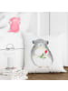 Mr. & Mrs. Panda Kissen 40x40 Chinchilla Blume ohne Spruch in Weiß
