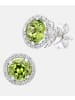 Diamant L'éternel Ohrstecker aus 375 Weißgold mit Diamant mit Peridot