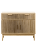 Beliani Sideboard LYNWOOD in Braun - (W) 100 x (H) 80 x (L) 35 cm