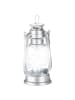 relaxdays 4x Sturmlaterne LED in Silber