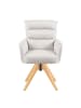DUBI Möbel 2er-Set: Drehstuhl Mika-Juna in Creme - (B)59 x (H)94 x  (T)66 cm