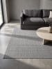 KADIMA DESIGN Flachwebteppich Uni flachgewebt pflegeleicht Wohnzimmer Flur Esszimmer in Grau