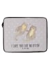 Mr. & Mrs. Panda Notebook Tasche Otter Hände halten mit Spruch in Grau Pastell