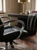 KADIMA DESIGN Bürostuhl AUSTIN Echt-Leder Schreibtischstuhl 120KG in Schwarz