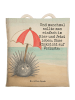 Mr. & Mrs. Panda Tote Bag Seeigel Design mit Spruch in Weiß