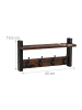 relaxdays 2 x Wandgarderobe in Braun - (B)40 x (H)19,5 x (T)11 cm