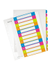 Leitz Plastikregister Wow 1-12 A4 PP 12 Blatt farbig