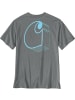 CARHARTT  T-Shirt "Irvine Relaxed 3D Logo T-Shirt" in Grau