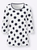 Sieh an! Longshirt in ecru-marine-bedruckt