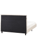 Beliani Doppelbett ALBI in Beige/Schwarz - (W) 135 x (H) 94 x (L) 211 cm
