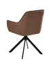 Beliani Esszimmerstuhl MORNAS in Braun/Schwarz - (W) 58 x (H) 84 x (L) 68 cm