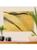 WALLART Leinwandbild Gold - Zartes Schilf mit feinen Knospen in Schwarz-Weiß