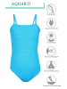 Aquarti Mädchen Badeanzug mit Spaghettiträgern in türkis