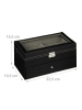 relaxdays Brillenbox in Schwarz - (B)33,5 x (H)15,5 x (T)19,5 cm