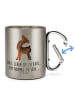 Mr. & Mrs. Panda Teetasse Lama Stolz mit Spruch in Silber