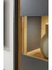 Furn.Design Wohnwand 4-teilig grau matt, Eiche 340 cm, Wohnkombination mit viel Stauraum