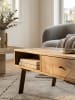 KADIMA DESIGN Couchtisch | Mango/Metall, 95x42x50cm, Schublade