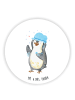Mr. & Mrs. Panda Magnet für Kühlschrank Pinguin Duschen ohne Spruch in Weiß