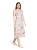Betty Barclay Chiffonkleid mit Bindegürtel in Mint/Rosé