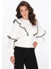 faina Cardigan in white black