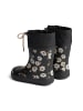 Wheat Gummistiefel Thermo Print in black flowers