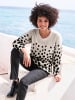 Heine Jacquard-Pullover in sand-schwarz-gemustert