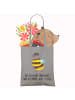 Mr. & Mrs. Panda Stofftasche Hummel flauschig mit Spruch in Light Grey