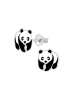 schmuck23 Silber Ohrringe 925 Panda Bär 0,7 cm x 0,8 cm