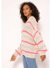 SASSYCLASSY Oversize Strick-Pullover in Beige, Pink, Hellgrau