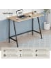 tectake Schreibtisch Newton 100 x 50 x 77 cm, Industrial Holz hell, Eiche Sonoma