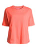 Salzhaut Rundhals T-Shirt für Damen in koralle