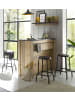 Furn.Design Wandregal Used Wood hell, anthrazit, Küchenregal 90 cm