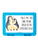 Mr. & Mrs. Panda Bentobox Pinguin umarmen mit Spruch in Weiß