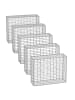 SONGMICS 5er-Set: Gabione in Silbern - (B)100 x (H)80 x (T)30 cm