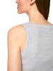 MARC CAIN SPORTS  Ärmelloses Baumwollstretch-Top in Silver Grey