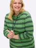 sheego Longshirt in apfel-tiefblau-gestreift