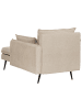 Beliani Chaiselongue YERRES in Beige/Schwarz - (W) 168 x (H) 79 x (L) 87 cm linksseitig